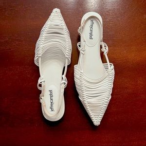 Jeffrey Campbell Myron White Pointed Toe Flats - NEVER WORN - Women’s Size 9
